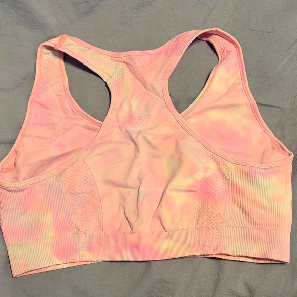 Vibrant Pink Tie-Dye Sports Bra - Picture 3 of 4